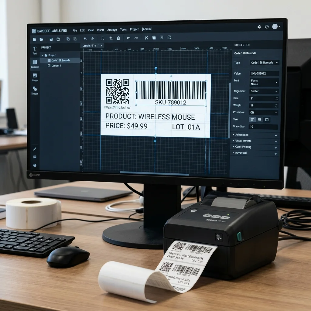 Web Barcode Designer & Printer
